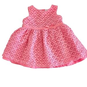 Carter's Pink Lace Sleeveless Multilayered Dress 3M